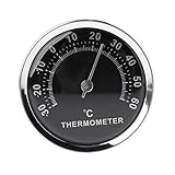 Starkes und haltbares Mini-Auto-Thermometer, 58 mm, mechanisches analoges Temperaturmessgerät mit Aufkleber