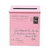 Vintage Briefkasten Zeitungsrolle verzinkt Pink