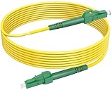 RamboCables LC/APC auf LC/APC 10m, LWL Simplex Patchkabel 9/125µm, Singlemode Glasfaserkabel für FTTH (Fiber to The Home)