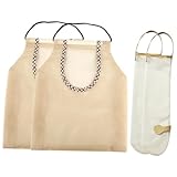 VALICLUD 4 Stück Teiliges Gemüse Netzbeutel zum Aufhängen Atmungsaktive Leichte Aufbewahrungstaschen für Ingwer Knoblauch Zwiebeln Platzsparend für Küche und Wandmontage