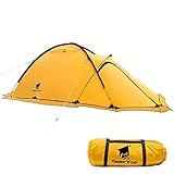 GEERTOP® 20D 2-Person 4-Jahreszeiten Super Leicht Alpine Camping-Zelt (120 x 210 x 100 cm), Ideal für Camping, beim Klettern oder Jagen (Gelb)