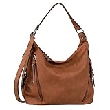 TOM TAILOR Caia Damen Hobo Bag Schultertasche Mittelgroß Cognac Braun