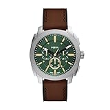 Fossil Herren-Chronograph, braunes Leder, Braun