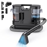 Lubluelu Nasssauger Polsterreiniger Gerät, 600 W - 15 kPa Teppichreiniger Waschsauger, tragbares Teppich-Reinigungsgerät mit Selbstreinigung und langem Schlauch für Sofas, Teppiche & Auto-Innenräume