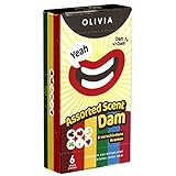 Olivia Lust Scent Dental Dam Latex, 6 Stück - farbige Lecktücher mit Aroma