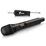 TONOR Mikrofon kabellos, drahtloses Funkmikrofon Wireless Microphone Handmikrofon dynamisch Microfono Mic mit Empfänger für Verstärker PA Anlage Karaoke Hochzeit Party Konferenz Vortrag TW310 Schwarz