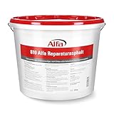 1x 25 kg Alfa Reparaturasphalt Profi-Qualität Kaltasphalt Körnung 0 bis 5 mm zur Ausbesserung von Schlaglöchern im wiederverschließbaren Eimer, Reparatur Asphalt