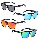 FeiOne 4 Paar Sonnenbrille Herren and Damen, Party Brille, Sonnenbrillen Herren/Damen Verfügbar, Partybrillen, Sportarten Mode Sonnenbrille, UV Schutz, Unisex