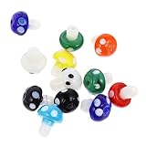 Veemoon 20 Stück Pilzperlen Lose Perlen Massenperlen Mini-Pilze Reize ausgefallene weihnachten gemuse glasierte Perlen für die Schmuckherstellung Accessoire aus glasierten Perlen