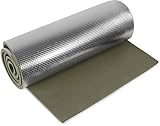 Aluminium Isomatte Thermounterlage 200 x 50 cm Farbe Oliv