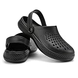 Hausschuhe Herren Clogs Gartenschuhe Sommer Badelatschen Sandalen Strand Schuhe Pantoletten-Flagship Black 44/45EU