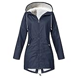 Regenjacke Damen Wasserdicht Atmungsaktiv Softshelljacke Warm Teddyfleece Regenmantel Softshell Jacke Winter Damenparkajacke Outdoor Freizeitjacke