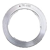 Hersmay PK-EF/EFS Objektivadapterring für Pentax PK Objektiv passend für Canon EOS 70D 77D 80D 700D 750D 760D 800D 1200D 1300D 5D III 5DIV 7D 600D 60D 1100D 5D 550D Kamera