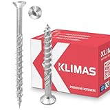 KLIMAS Holzschrauben Torx - Spanplattenschrauben Weiß - Senkkopfschrauben - Terrassenschrauben - Universalschrauben - Dachkonstruktion Schrauben Set - Holzschrauben 5x50 mm 300 Stück