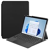 Kepuch Custer Hülle für Surface Go 4 2023, Go 3 2021, Go 2 2020, Go 2018,Smart PU-Leder Hüllen Schutzhülle Tasche Case Cover - Schwarz