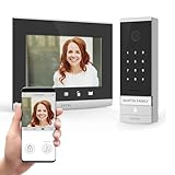 Avidsen Video-Türsprechanlage mit Glasdisplay 17,8 cm (7 Zoll), verbunden mit Ihrem Smartphone mit integrierter Code-Tastatur – Extel Code Connect