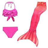 𝙈eerjung𝙛rauen𝙛losse Mädchen Mit Bikini Set schwimm𝙛lossen Kinder 𝙈eerjung𝙛rau 𝙈eerjung𝙛rauen Badeanzug 𝙈ono𝙛losse Bikinis Badekleid Für 4-13 Jahre