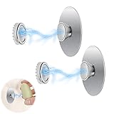 BAVUNV Seifenmagnethalter, 2 Stück Edelstahl Seifenhalter Magnet Ohne Bohren, Magnetischer Seifenhalter Geeignet für Duschen Badewannen Waschbecken und Badezimmer (Silber)