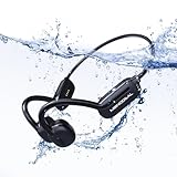 Kopfhörer Schwimmen, IP68 Unterwasser Kopfhörer Schwimmen, Knochenschall Kopfhörer Bluetooth 5.3 mit 32GB MP3, Open Ear Sport Kopfhörer für Schwimmen Laufen Radfahren Joggen