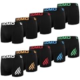 L&K 10er Pack Herren Retroshorts Boxershorts Baumwolle klassischen Unifarben Unterhose Schwarz Grau Weiss 1116 A L