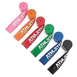 Floss Band + Tasche und Übungsanleitung [2m] Flossing Band für Physiotherapie, Triggerpunktbehandlung und zur Selbstmassage - Für Freizeitsportler und Leistungssportler geeignet (schwarz)