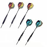 DECHOUS 3 Stück Needle Tipped Dartpfeile mit Langlebigem Aluminium Schaft Rot rutschfeste Flights für Profi Steeldarts und Zubehör Präzise und Widerstandsfähig für Indoor