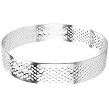 Pesfehhy 6 StüCk Mini Tart Ring Rostfreier Stahl TöRtchen Form Kreis Cutter Kuchen Ring HitzebestäNdige Perforierte Kuchen Mousse Formen