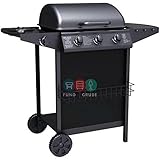 tepro Gasgrill Hampton, Gesamtleistung max. 11 kW, Grillfläche: ca. 50 x 37 cmSchwarz