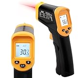 Foppla Infrarot-Thermometer, -50°C bis 600°C Leichtes Temperaturmessgerät, berührungsloses digitales Laser-Thermometer, beleuchteter Bildschirm, Nicht-menschlich - für Küche/Grill/Kühlung/Industrie