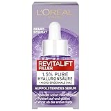 L'Oréal Paris Hyaluron Serum, Revitalift Filler, Anti-Aging Gesichtspflege, Anti-Falten, Mit 1,5% purer Hyaluronsäure und Vitamin C, 30 ml