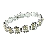 SEWACC Modische Haustier Halskette mit Perlen und Kristallanhänger Größe L Schmuckhalsband für Hunde und Welpen Festliches Haustierschmuck für Fotoshootings und Geschenk