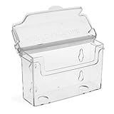 Taymar Visitenkartenhalter, Visitenkarten-Box mit Deckel auch für den Außenbereich, Querformat, Transparent