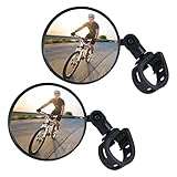 Flintronic Fahrradspiegel, 2 Stück 360°Drehbar Konvexspiegel Fahrradspiegel Rückspiegel, Universal Sicherer Rückspiegel für 15-35mm, Fahrradlenker End Spiegel für Fahrrad, Mountainbikes, Rennräder