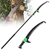 Hochentaster， Teleskop-Gartensäge for den Landschaftsbau, Ast- und Laubschneider mit Teleskopgriff, Baumsäge for große Höhen(5.4m/18ft,3.6m/12ft)