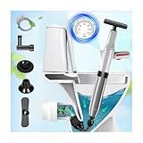 Utoimain Hochdruck Abflussreiniger Pumpe mit Luftdruckanzeige, Toiletten Pömpel mit 4 Saugnäpfen, Pressluft Rohrreiniger für Waschbecken, Toiletten, Badezimmer, Dusche, Küche