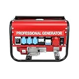 7,5 PS Benzin Stromerzeuger 4-Takt Notstromaggregat 3000W, 6500W Max. mit zwei 230V Steckdosen Tragbar Leise und leicht als Notstromaggregat hausversorgung für Garage Werkstatt Baustelle AVR-Funktion