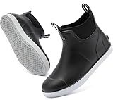 Gummistiefel Herren mit flauschigem Futter, Angelstiefel für Männer, Rutschfeste Warme Winterstiefel, Wasserdichte Schneestiefel zum Gärtnern, Bootfahren, Camping, Segeln und Outdoor-Aktivitäten