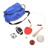 Vaguelly Tischseil Für Requisiten Hausausstattung Fotografie Aufbewahrung Puppenhaus Sprung Basketball Puppe Baseball Mini Dekor Sporttasche Tennis Tolles Zubehör – Fußball