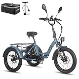 Fafrees F20 Mate E-Bike Dreirad für Erwachsene 48V 21Ah Akku Straßenzulässig [ Offiziell ] Herren E Bike Damen 500W COC, Elektrofahrräder 180KG, E Dreirad Elektro Fahrrad 20 Zoll, Ebike Lastenfahrrad