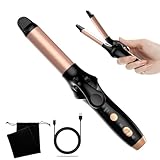 USB Lockenstab Reise 25mm Mini Reise Lockenstab, Lockenstab Kurze Haare, Reise Lockenstab mit 3 Temperatur Einstellbar 120-180℃, Cordless Hair Curler, Kabelloser Lockenstab für Kompakter, Leichter