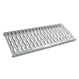 Decket Laufrost für Dach & Schornstein, Dachtritt aus Stahlblech, Korrosions- und Witterungsbeständig, Trittfläche zur Bewegung auf dem Dach, Laufgitter für Dachbewegung, 100 cm Länge, Verzinkt