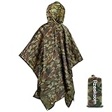 Azeekoom Regenjacke Regenponcho, Regenmantel Wasserdicht Unisex Camping Zelt Campingdecke 3 in 1 Multifunktionaler Regencape für Picknick im Freien Trekking Camping Angeln Jagd Ausflug