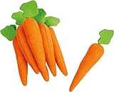 small foot Filz-Möhren im 7-er Set, tolle Ergänzung für Kaufmannsladen, Kinderküche oder Rollenspiel, 4425, Orange