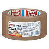 tesapack Extreme, Premium-Paketband, besonders klebstark und reißfest, ideal zum Verpacken und Bündeln schwerer Pakete und Objekte