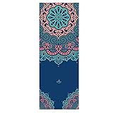 woyufen Yogamatten Handtuch, rutschfest Yoga Handtuch Auflage für Yogamatte Schweißabsorbierend Saugfähig Schnelltrocknend Yogatuch für Pilates Hot Yoga Picknick im Freien(185 x 64 cm)