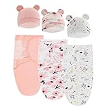 3Pcs Baby Pucksack Neugeborene 0-3 Monate, Babyschlafsack Puckschlafsack, Pucktuch Baby, Babydecke Swaddle Baumwolle 100%,Unisex Pack Wickel für Kleinkinder, Mädchen, Jungen,Neugeborenes Geschenk (02)