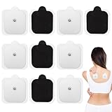 10er Set Elektroden-Pads, 5x5 cm Gerät Elektroden Pads Druckknopf, Wiederverwendbare Elektroden-Pads mit Nicht reizendem Design Compatible, für die Elektrotherapie