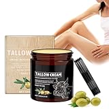 120g Rindertalg Creme Bio, Natürlich Bodylotion Cream, Beef Tallow Skincare, Rindertalg Feuchtigkeitspflege, 100% Grass Fed Tallow Raw Wild Honey für Gesicht, Körper Feuchtigkeit (1PC, 120g)