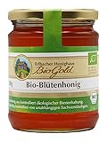 Erlbacher Honighaus BioGold Bio-Blütenhonig 500g flüssig - Aromatisch-vollmundiger und flüssiger Honig aus ökologischer Bienenhaltung (1 x 500g) (Die Verpackung kann variieren)