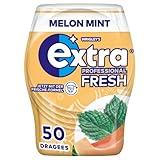 Extra Professional Kaugummi Zuckerfrei, Fresh Melon Mint Gum, 50 Dragees, Xylitol Kaugummi ohne Zucke mit Melonengeschmack und mit Minz Frische (50 Dragees)